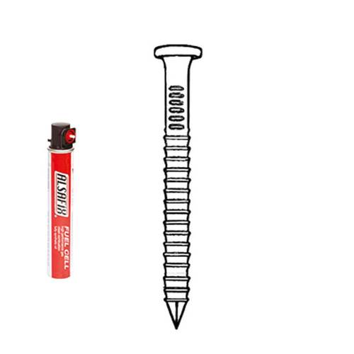 Clous-Vis Galvanisées 34° (Pack) - 40x50 mm + 1 Cartouche de Gaz - D-Work