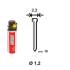 2 000 Pointes Galvanisées en Bande (Pack) - 1.2/2.2x15 mm + 2 Cartouches de Gaz Jaune - D-Work