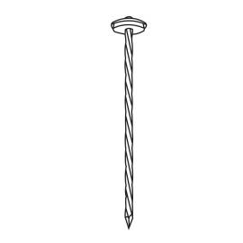 Pointe Parapluie Torsadée Galvanisée 20 mm – Tête Rapportée avec Rondelle Rouge, 3,8 x 65 mm – Résistante et Durable - ALSAFIX