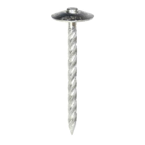 Pointe Parapluie Torsadée Galvanisée 3,8 x 120 mm – Tête Rapportée et Rondelle Brune – Résistante et Durable - ALSAFIX