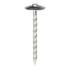 Pointe Parapluie Torsadée Galvanisée 3,8 x 120 mm – Tête Rapportée et Rondelle Noire – Idéale pour Fixations Sécurisée - ALSAFIX