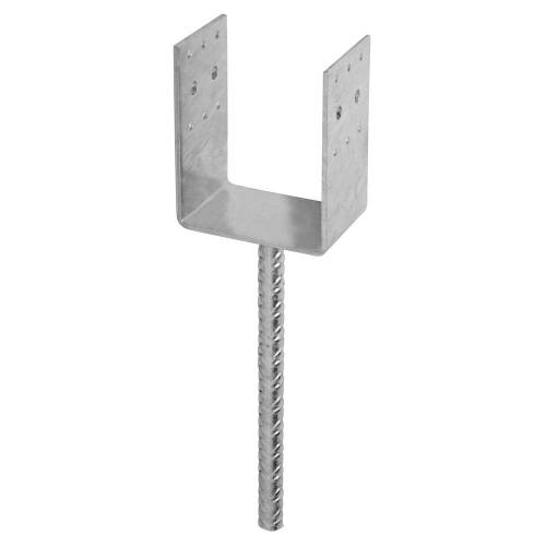 Pied de Poteau à Ancrer PAU 91 x 110 x 250 mm – Acier, Résistant et Durable – ALSAFIX - ALSAFIX