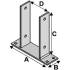 Pied de Poteau en U Type Pbu-121 - 200x60x200x121x5 mm - D-Work