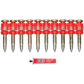 800 Clous Béton C5-22 Xtra-Hard (Xh) - 22 mm + 2 Cartouches de Gaz C4 pour Cloueur Trak-It C5 - D-Work