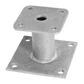 Pied de Poteau avec Platine Type Pp-60 - 60x90x80x42x4 mm - D-Work