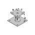 Pied de Poteau avec Platine Type Pp-60 - 60x90x80x42x4 mm - D-Work