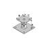 Pied de Poteau avec Platine Type Pp-100 - 100x90x80x42x4 mm - D-Work