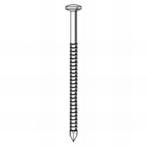 Pointe Annelée INOX A4 en Vrac 25/28 x 35 mm – Tête Bombée, Seau de 5 kg – Résistance et Durabilité - ALSAFIX