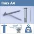 Pointe en Vrac Tête Extra Large (TEL) Annelée – INOX A4, 2,8/3,1 x 30 mm – Résistante et Durable - ALSAFIX