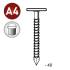 Pointe en Vrac Tête Extra Large (TEL) Annelée – INOX A4, 2,8/3,1 x 40 mm – Résistantes et Durables – Alsafix - ALSAFIX