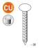 Pointe en Vrac Tête Extra Large Carrée Crantée 3 x 3 x 30 mm – Cuivre, Seau de 5 kg – Fixation Sécurisée et Durable - ALSAFIX