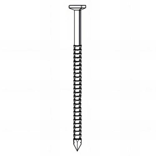 Pointe Annelée en Vrac Tête Plate Inox A4 - 28/31x50 mm en Seau de 5 kg - D-Work
