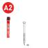 Pack de 2 Pointes Annelées INOX 50 mm – D.2,8 cm, 34° – Résistantes et Durables – Alsafix - ALSAFIX