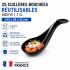 50 cuillères bouchées Indhye 1,7 cl de 102 x 38 x Ht. 32 mm réutilisable, recyclable 100% Française - Transparent - D-Work