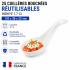 50 cuillères bouchées Indhye 1,7 cl de 102 x 38 x Ht. 32 mm réutilisable, recyclable 100% Française - Transparent - D-Work