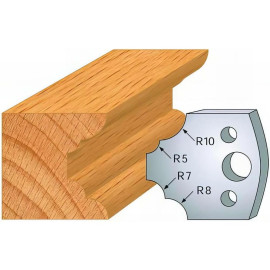 Jeu de 2 Fers Profilés Acier HT 40 x 4 mm - N°022 1/4 de rond multiple - Outil de menuiserie - Diamwood