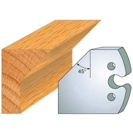 Jeu de 2 Fers Profilés Acier HT 50 x 5,5 mm - N°205 Chanfrein 45° - Outil de menuiserie - Diamwood Jeu de 2 Fers Profilés Acier HT 50 x 5,5 mm - N°205 Chanfrein 45° - Outil de menuiserie - Diamwood