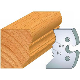 Jeu de 2 Fers Profilés Acier HT 50 x 5,5 mm - N°241 Mouchette de corniche et cimaise - Outil de menuiserie - Diamwood
