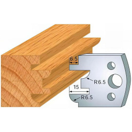Jeu de 2 Fers Profilés Acier HT 40 x 4 mm - N°096 Profil / Contre-profil - Outil de menuiserie - Diamwood