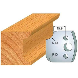Jeu de 2 Fers Profilés Acier HT 40 x 4 mm - N°175 Fer R 10 mm - Outil de menuiserie - Diamwood