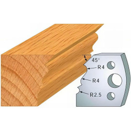 Jeu de 2 Fers Profilés Acier HT 40 x 4 mm - N°107 Louis XV - Outil de menuiserie - Diamwood