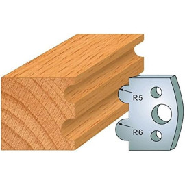 Jeu de 2 Fers Profilés Acier HT 40 x 4 mm - N°030 Congés 5 et 6 mm - Outil de menuiserie - Diamwood
