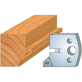 Jeu de 2 Fers Profilés Acier HT 40 x 4 mm - N°083 Languette chanfrein - Outil de menuiserie - Diamwood