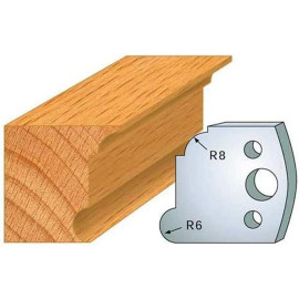 Jeu de 2 Fers Profilés Acier HT 40 x 4 mm - N°053 Gorge + congé - Outil de menuiserie - Diamwood