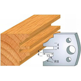 Jeu de 2 Fers Profilés Acier HT 40 x 4 mm - N°097 Profil / Contre-profil - Outil de menuiserie - Diamwood