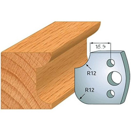 Jeu de 2 Fers Profilés Acier HT 40 x 4 mm - N°176 Fer R 12 mm - Outil de menuiserie - Diamwood