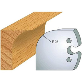 Jeu de 2 Fers Profilés Acier HT 50 x 5,5 mm - N°218 Congé rayon 25 mm - Outil de menuiserie - Diamwood Jeu de 2 Fers Profilés Acier HT 50 x 5,5 mm - N°218 Congé rayon 25 mm - Outil de menuiserie - Diamwood