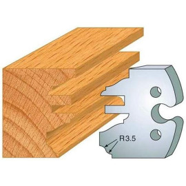 Jeu de 2 Fers Profilés Acier HT 50 x 5,5 mm - N°258 Profil/contre-profil rustique - Outil de menuiserie - Diamwood