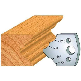 Jeu de 2 Fers Profilés Acier HT 40 x 4 mm - N°125 Multi 1/4 de rond - Outil de menuiserie - Diamwood