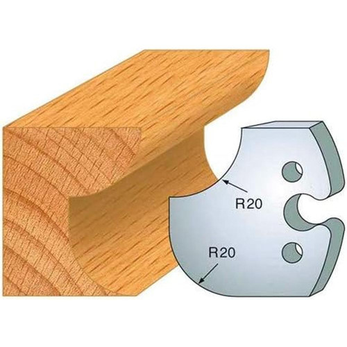 Jeu de 2 Contre-fers Profilés Acier HT 48 x 5,3 mm - N°238 Congé et 1/4 de rond 20 mm - NE COUPE PAS car Contre-fers - Diamwood