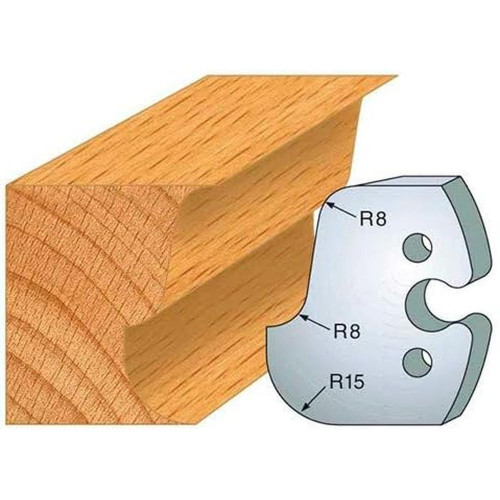 Jeu de 2 Contre-fers Profilés Acier HT 48 x 5,3 mm - N°224 1/4 de rond et doucine - NE COUPE PAS car Contre-fers - Diamwood Jeu de 2 Contre-fers Profilés Acier HT 48 x 5,3 mm - N°224 1/4 de rond et doucine - NE COUPE PAS car Contre-fers - Diamwood