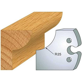 Jeu de 2 Fers Profilés Acier HT 50 x 5,5 mm - N°219 1/4 de rond 25 mm - Outil de menuiserie - Diamwood Jeu de 2 Fers Profilés Acier HT 50 x 5,5 mm - N°219 1/4 de rond 25 mm - Outil de menuiserie - Diamwood