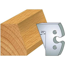 Jeu de 2 Fers Profilés Acier HT 50 x 5,5 mm - N°259 Chanfrein 20° - Outil de menuiserie - Diamwood