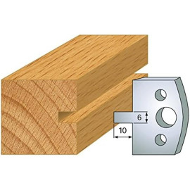 Jeu de 2 Fers Profilés Acier HT 40 x 4 mm - N°016 Rainure 6 mm - Outil de menuiserie - Diamwood
