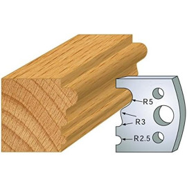Jeu de 2 Fers Profilés Acier HT 40 x 4 mm - N°033 Multi-moulure - Outil de menuiserie - Diamwood