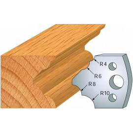 Jeu de 2 Fers Profilés Acier HT 40 x 4 mm - N°126 Multi 1/4 de rond - Outil de menuiserie - Diamwood