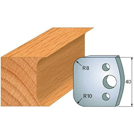 Jeu de 2 Fers Profilés Acier HT 40 x 4 mm - N°003 Double congé 8 et 10 - Outil de menuiserie - Diamwood