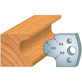Jeu de 2 Fers Profilés Acier HT 40 x 4 mm - N°056 Gueule de loup - Outil de menuiserie - Diamwood