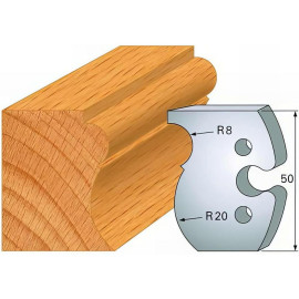 Jeu de 2 Fers Profilés Acier HT 50 x 5,5 mm - N°260 Corniche - Outil de menuiserie - Diamwood