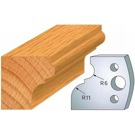 Jeu de 2 Fers Profilés Acier HT 40 x 4 mm - N°111 Corniche - Outil de menuiserie - Diamwood