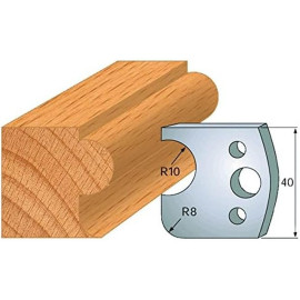 Jeu de 2 Fers Profilés Acier HT 40 x 4 mm - N°004 Boudin - Outil de menuiserie - Diamwood