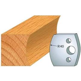 Jeu de 2 Fers Profilés Acier HT 40 x 4 mm - N°087 Congé - Outil de menuiserie - Diamwood