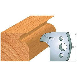 Jeu de 2 Fers Profilés Acier HT 40 x 4 mm - N°005 Congé et 1/4 de rond - Outil de menuiserie - Diamwood