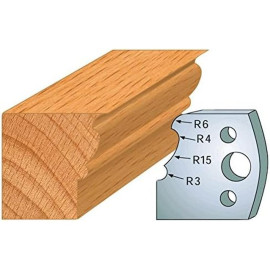 Jeu de 2 Fers Profilés Acier HT 40 x 4 mm - N°101 Moulure Régence - Outil de menuiserie - Diamwood