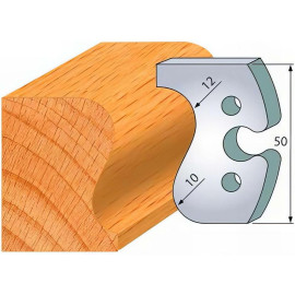 Jeu de 2 Fers Profilés Acier HT 50 x 5,5 mm - N°286 Main courante rayon 12 mm - Outil de menuiserie - Diamwood