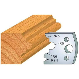 Jeu de 2 Fers Profilés Acier HT 40 x 4 mm - N°036 Astragale - Outil de menuiserie - Diamwood